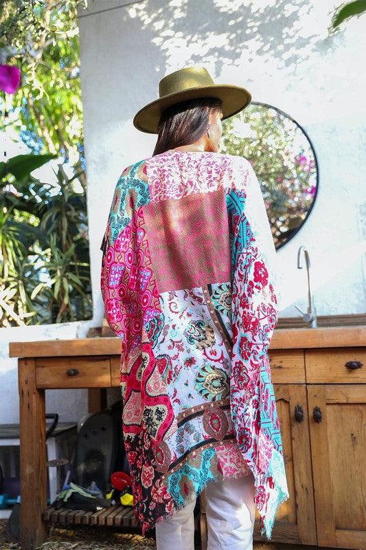 Boho Floral Patchwork Kimono - Studio 653