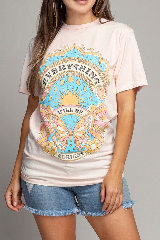 Lotus Fashion Everything Will Be Alright Graphic Top
