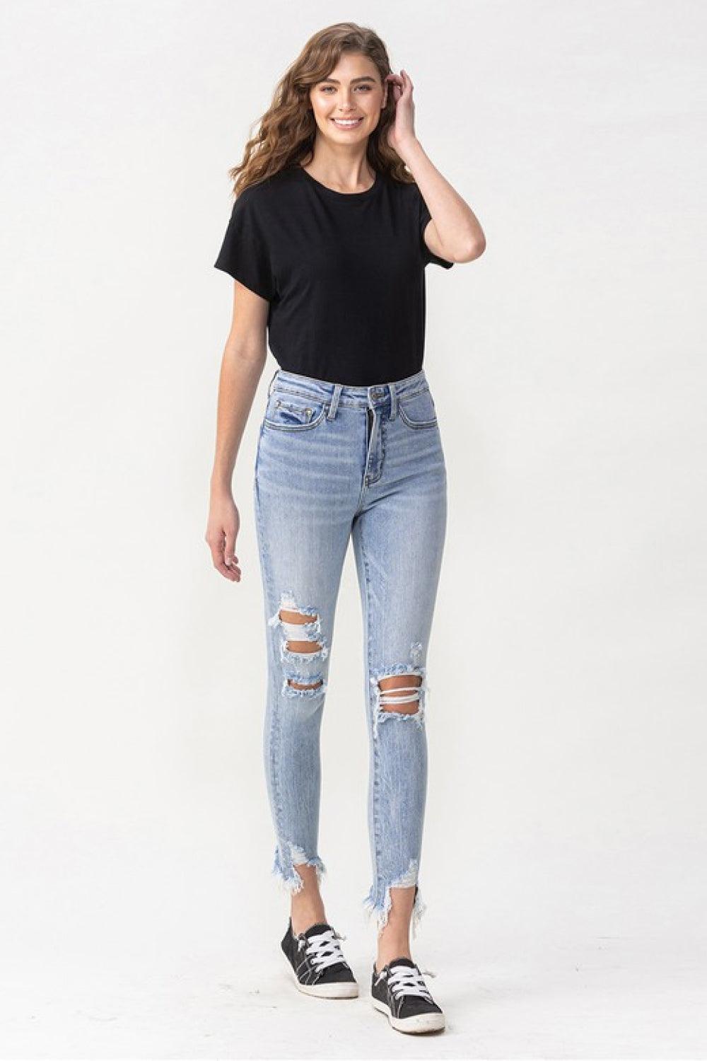 Lauren Distressed High-Rise Skinny Jeans - Studio 653