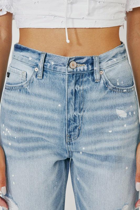 High-Rise Slim Straight Jeans - Studio 653