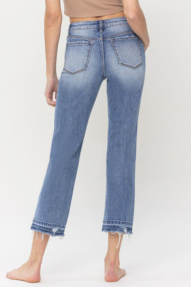 Lena High-Rise Crop Straight Leg Jeans - Studio 653