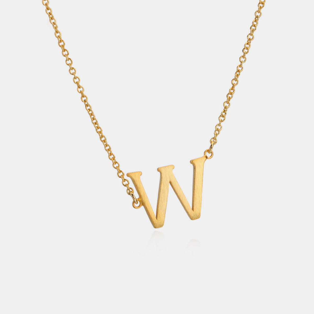 W- Z Copper Letter Pendant Necklace