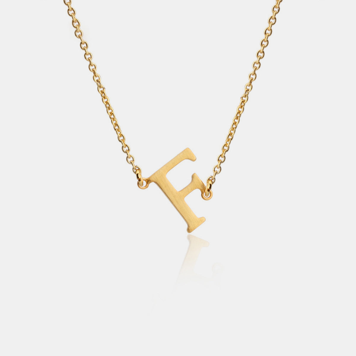 F-J Copper Letter Pendant Necklace
