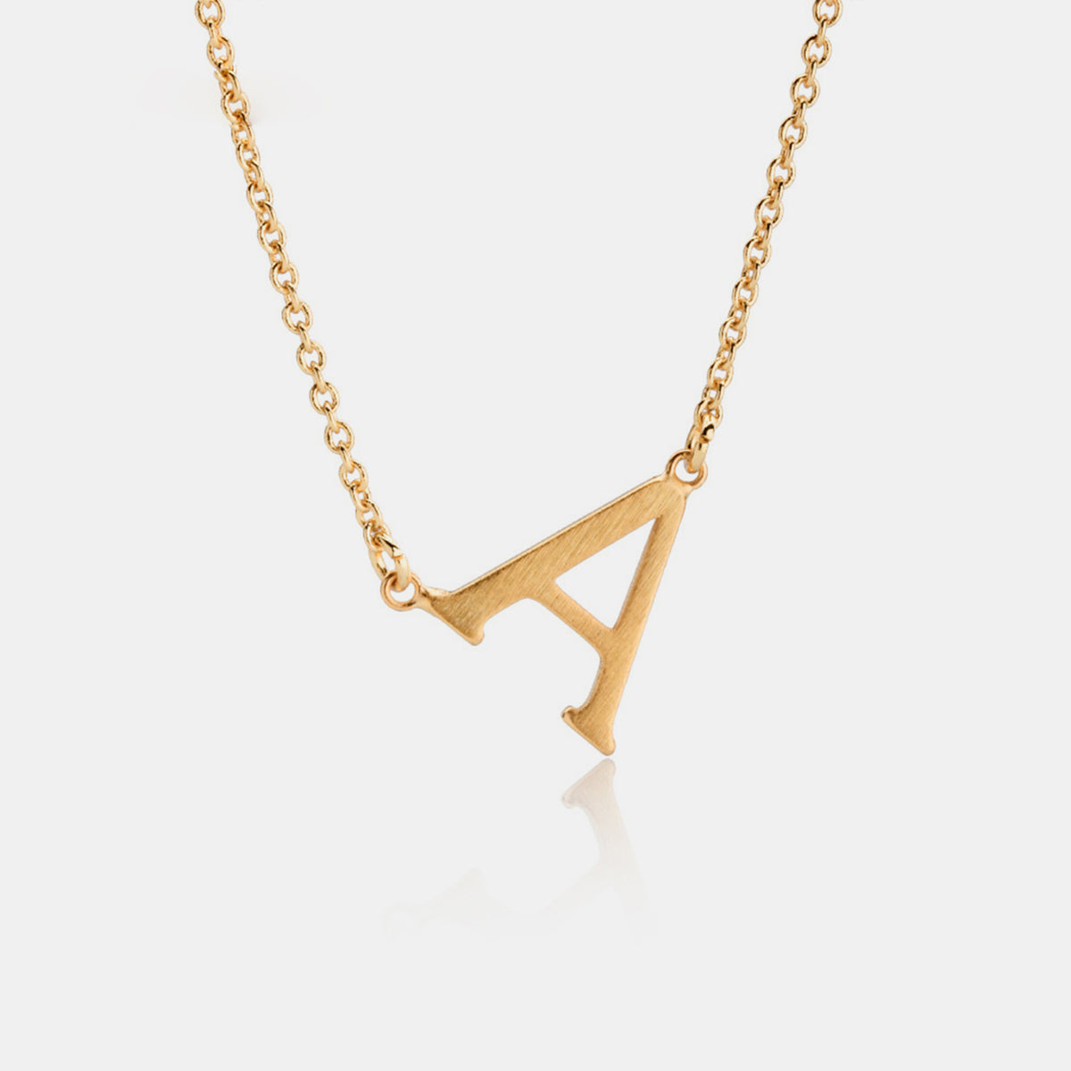 A-E Copper Letter Pendant Necklace