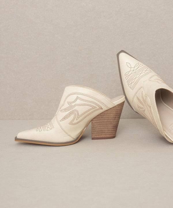 Kiara - Western Inspired Heeled Mule - Studio 653